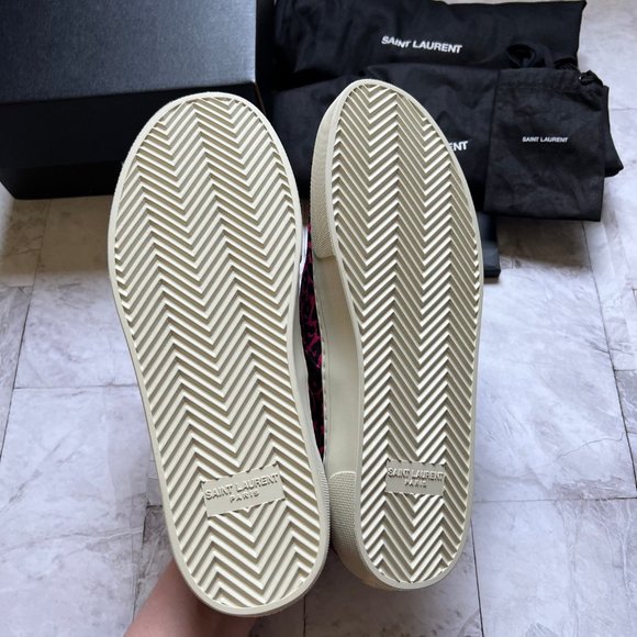 Saint Laurent Pink Leopard sneakers EU 39.5 US 8.5 - Picture 3 of 5